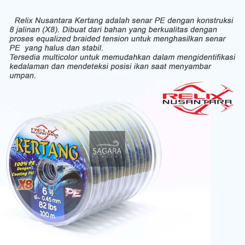 Senar PE X8 KERTANG Connected dari Relix Nusantara