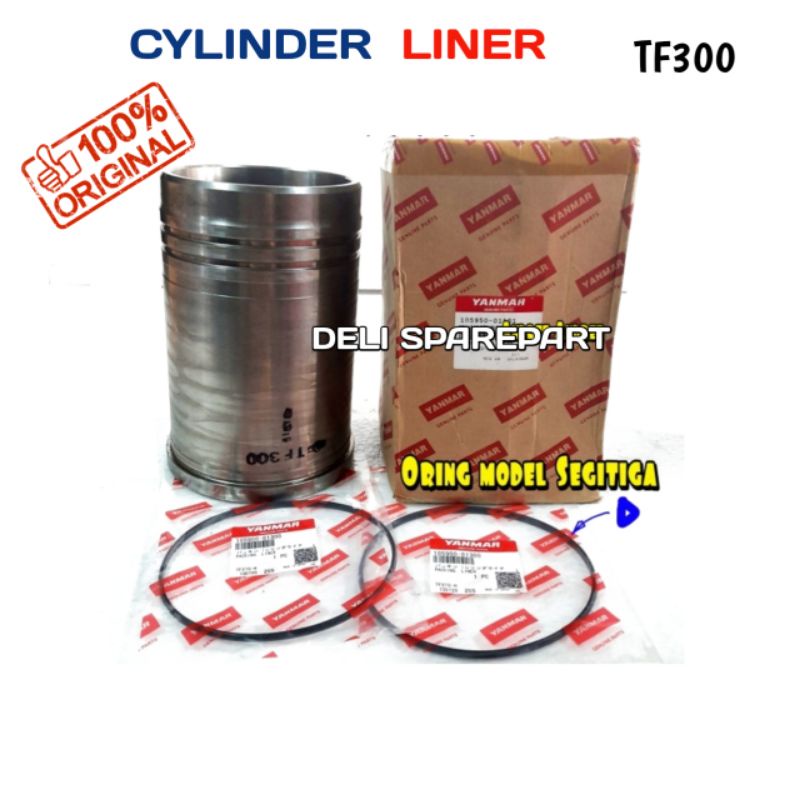 Tf300 cylinder liner with oring mesin yanmar tf300 original