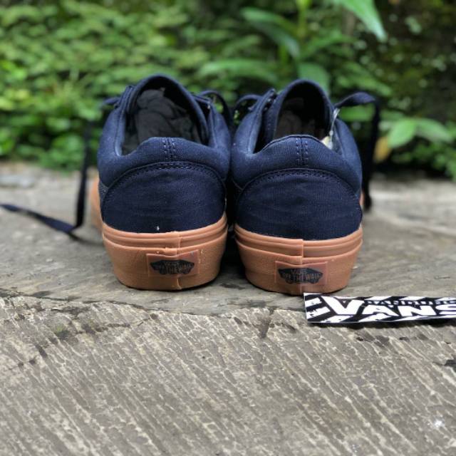 VANS OLDSKOOL NAVY COKLAT GUM WAFFLE DT TAG CHINA