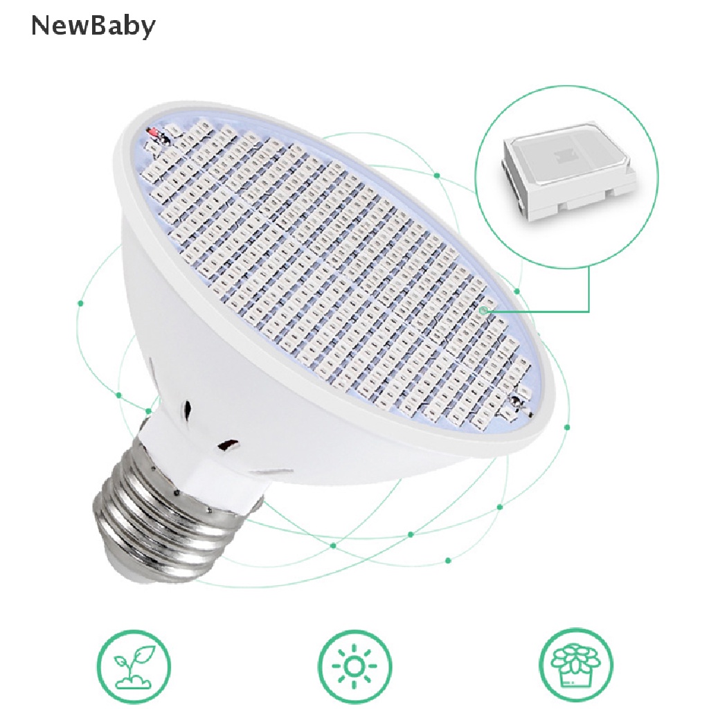 Newbaby MR16 Lampu Penumbuh Tanaman Hidroponik 300LED 220V UV Spektrum Penuh