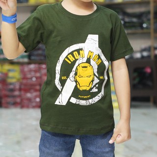 l2sp  IRONMAN ARMY  BAJU  KAOS  ANAK SUPERHERO MARVEL LUCU 