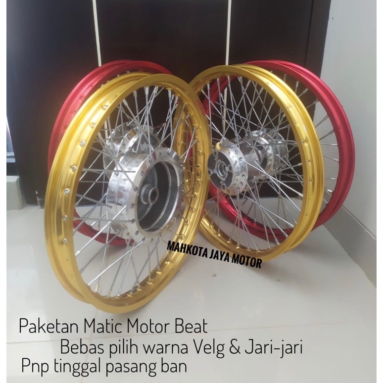 PAKETAN MOTOR MATIC BEAT/SCOOPY/VARIO MATIC HONDA ; TANPA CAKRAM BEBAS PILIH WARNA VELG & JARIJARI