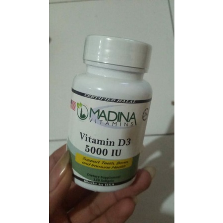 Madina Vitamin D3 5000 ui 100% bersertivikat halal