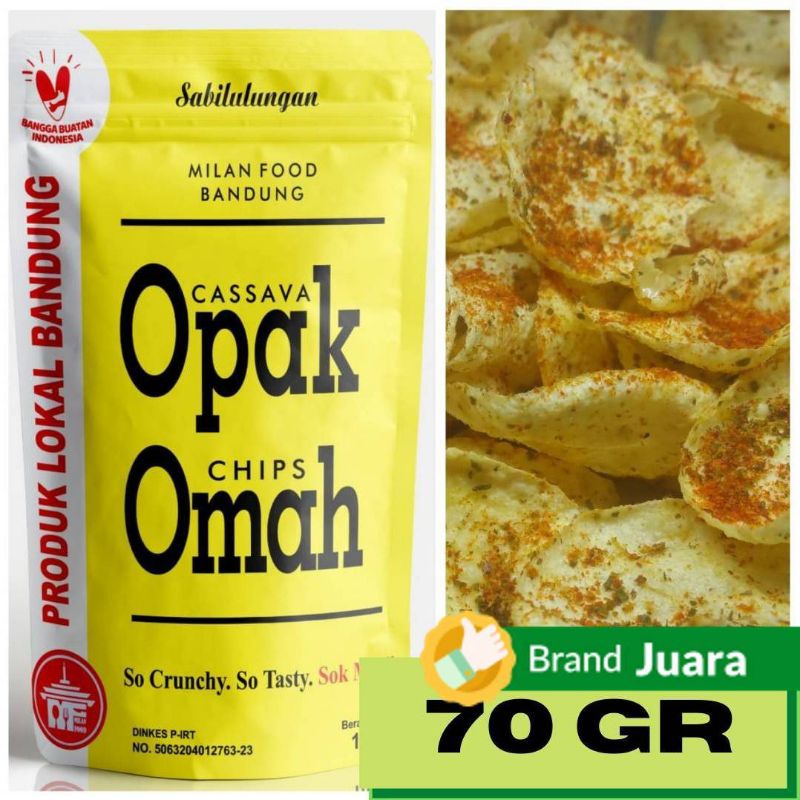 

Keripik singkong asli Opak Omah 70gr (Gudang A)