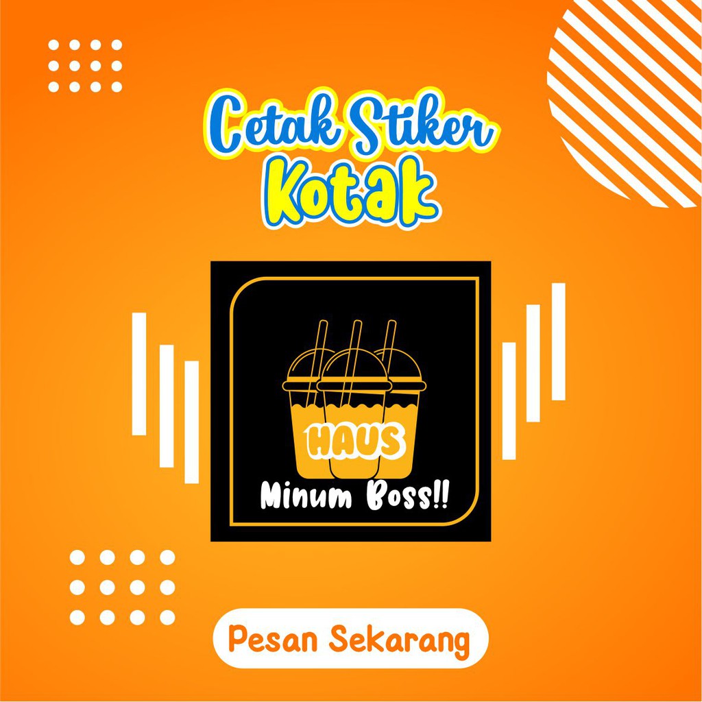 

Cetak Stiker kotak label makanan, minuman, olshop, produk, sticker kemasan, seal, box murah