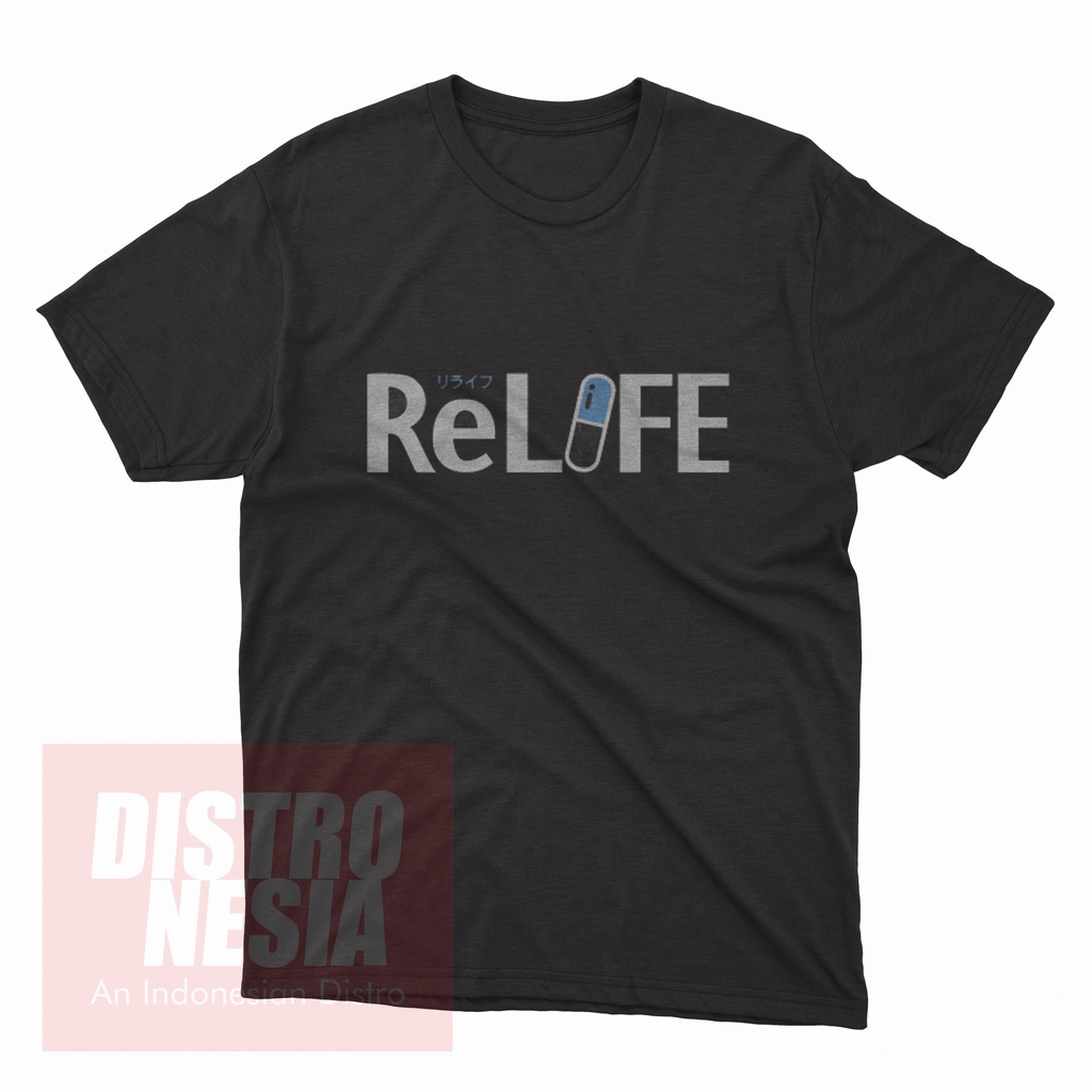T-Shirt Kaos Anime "RELIFE" Premium - Baju Re LIFE wibu japan/kaos distro/kaos Relife/kaos pria