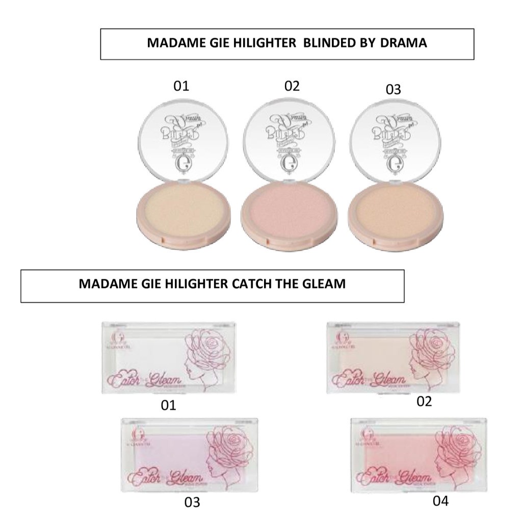 madame gie catch the gleam blinded by drama highlighter catch shadow contour sharp madamegie (VIC)