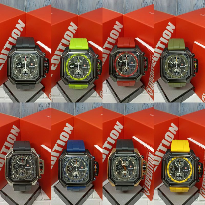 Jam Tangan Pria Expedition 6812 E6812 EXP6812 Tali Karet / Rubber