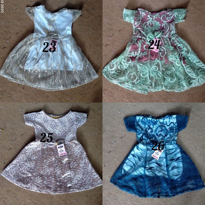 dress brokat anak cewek baby usia 1-4 tahun