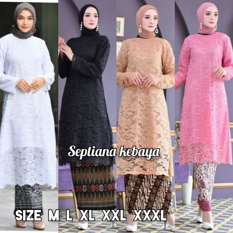 KEBAYA MODERN TUNIK BROKAT / KEBAYA BROKAT KURUNG / KEBAYA KONDANGAN / KEBAYA TUNIK JUMBO /KEBAYA BI