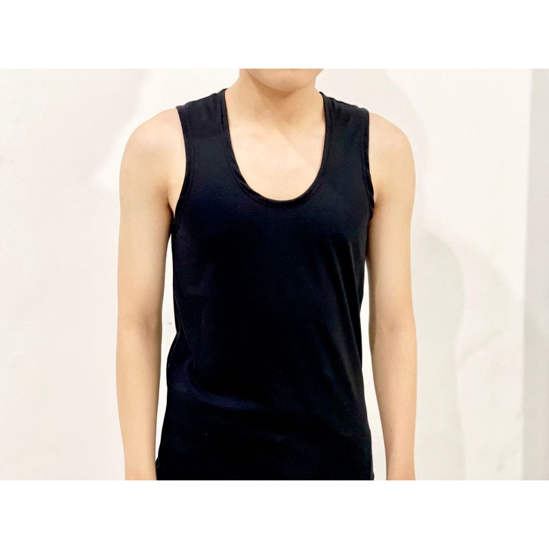 Kaos dalam Dewasa singlet tanktop pria Jumbo warna polos katun spandex premium 2021