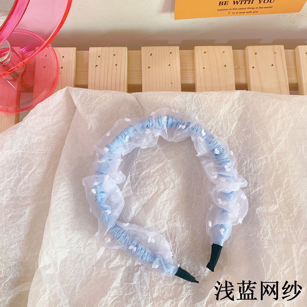 Bando korea bando scrunchie organza dot aneka warna