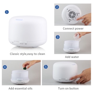 Ultrasonic Aroma Diffuser Humidifier 7 Led Colorful LED