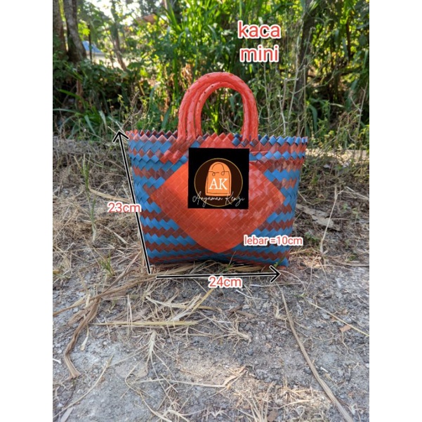 tas anyaman mini kaca