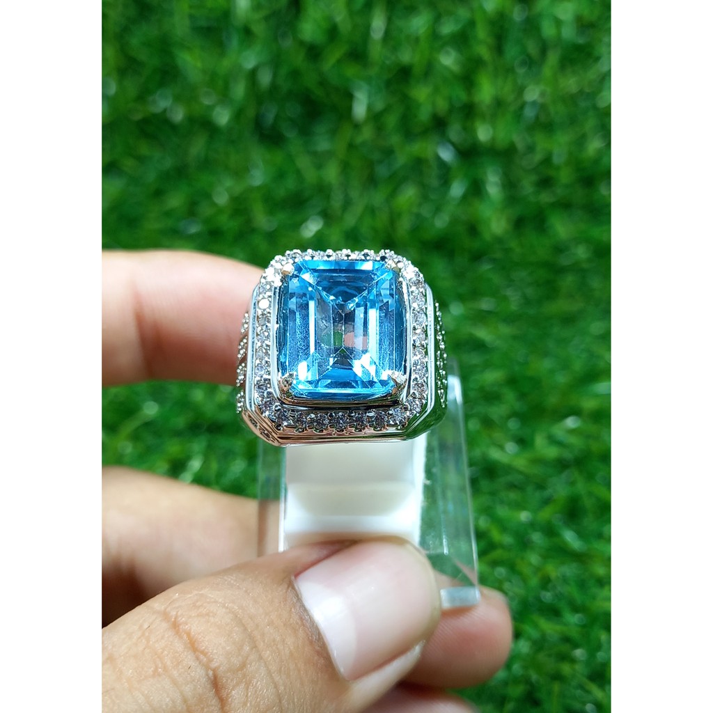 BATU PERMATA BLUE TOPAS NATURAL