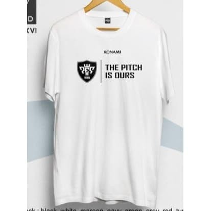 Kaos Baju Obral Combed 30 Distro KONAMi PES PiTCH iS OURS polos custom