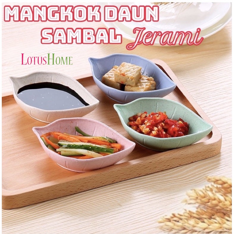 MANGKOK DAUN TEMPAT SAMBAL Sambel KECAP SAOS SAUS IMPOR HIGH QUALITY