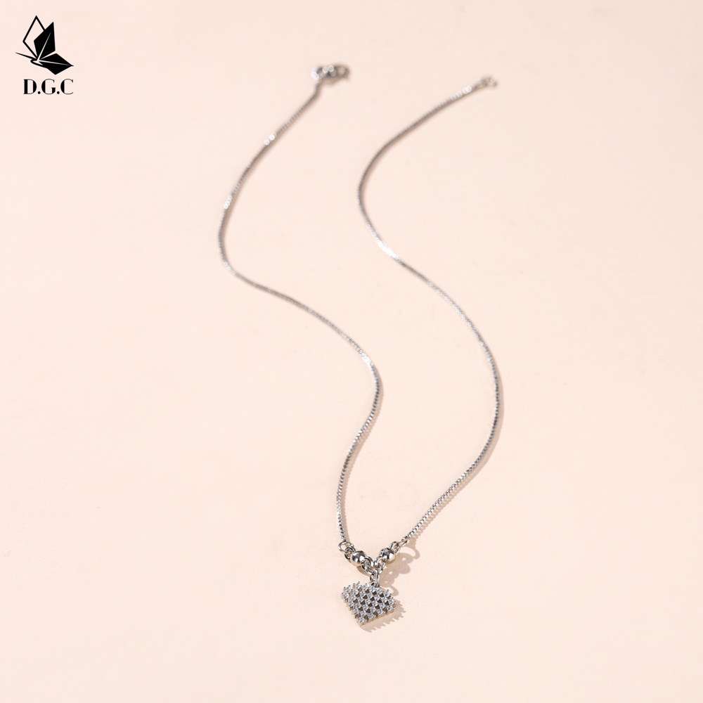 ✅COD✨Kalung Titanium Korean Style Aksesoris Kalung Hijab Fashion Wanita Perhiasan Perak D087