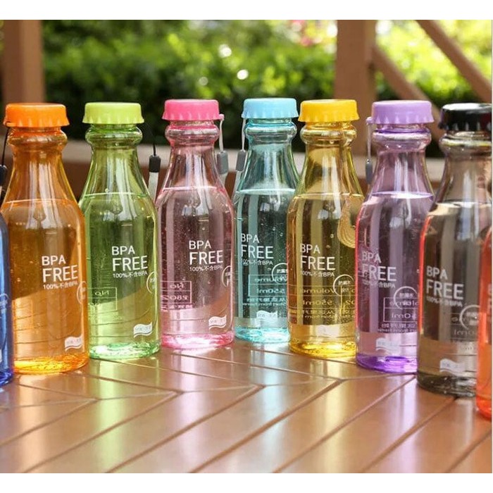 [COD] Botol Minum Soda BPA Free 500 ML / Botol warna trendy anti tumpah water bottle colorful