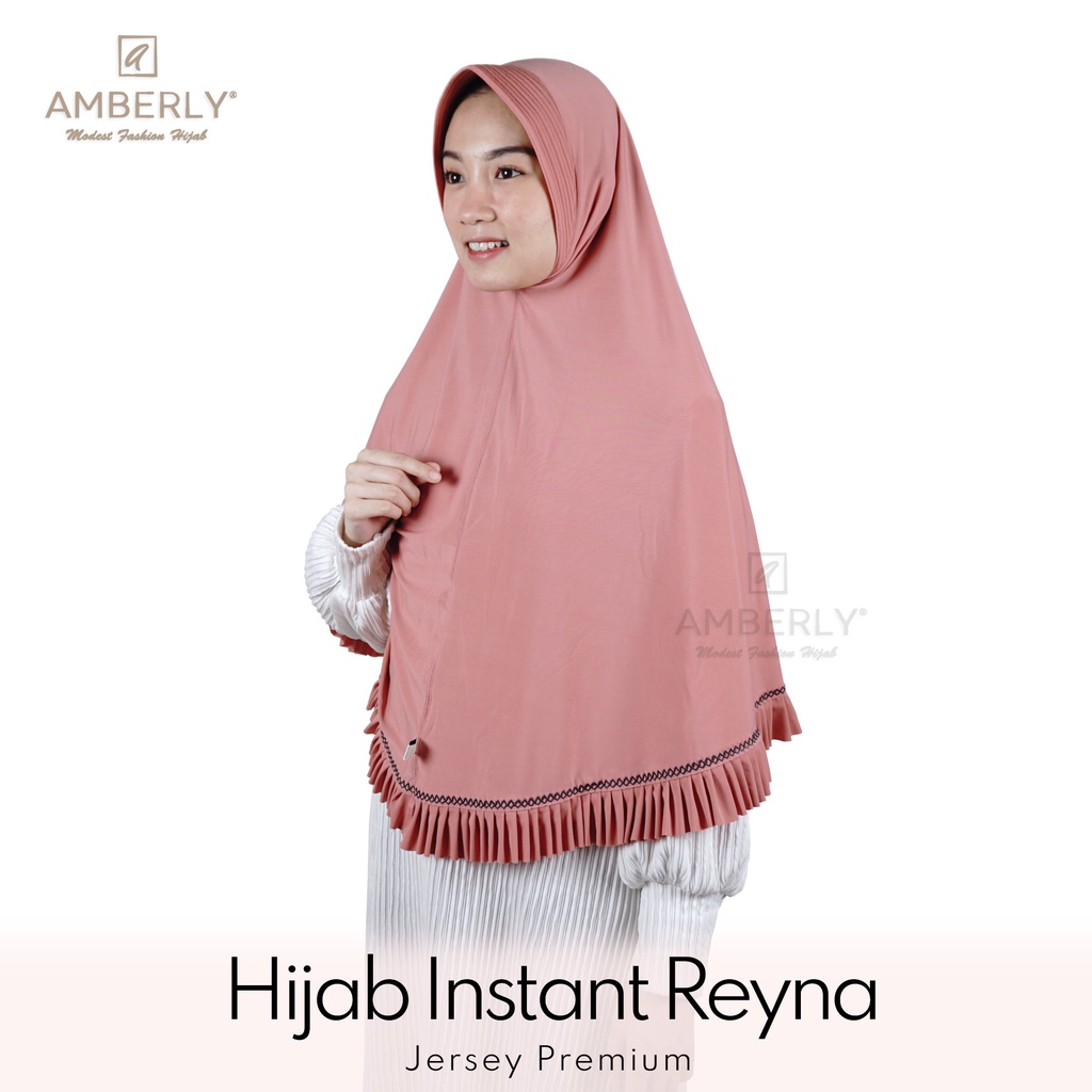 Amberly Reyna Jilbab instan jersey Bahan Jersey Premium