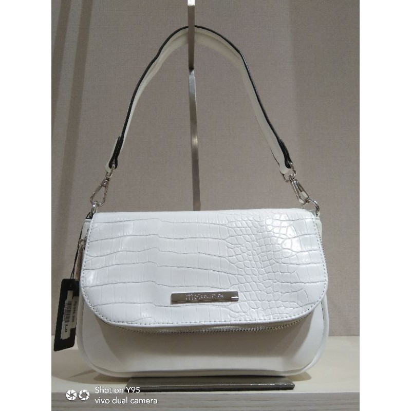 Marie Claire Original Store Soulderbag/Sling bag Croco white ukP23xT15xL7cm