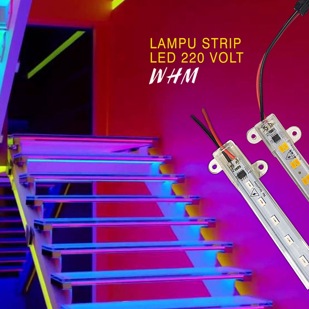 LAMPU LED STRIP Tube Light AC220V  TUBE BAR LAMP 100CM Dekorasi Rumah