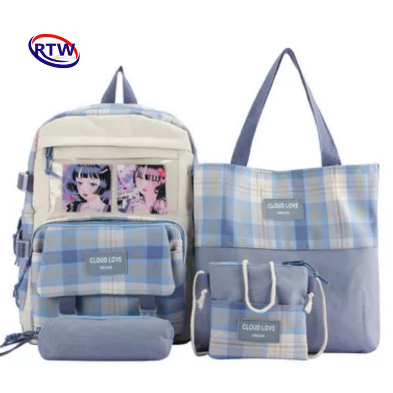 Tas Sekolah untuk Anak Perempuan Anak Laki-laki Sekolah Dasar Ransel Besar Nilon Kartun Cetak