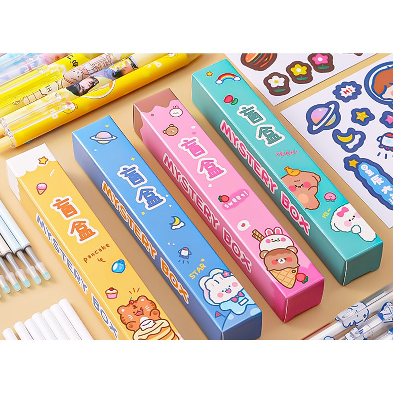 BLIND BOX Pulpen Imut / Mystery Box Bolpoin Sticker Karakter Lucu / Surprise Gift Pulpen Karakter Set Random