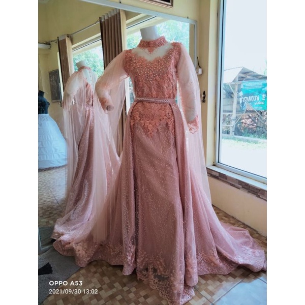 kebaya pengantin muslim modern 3in1
