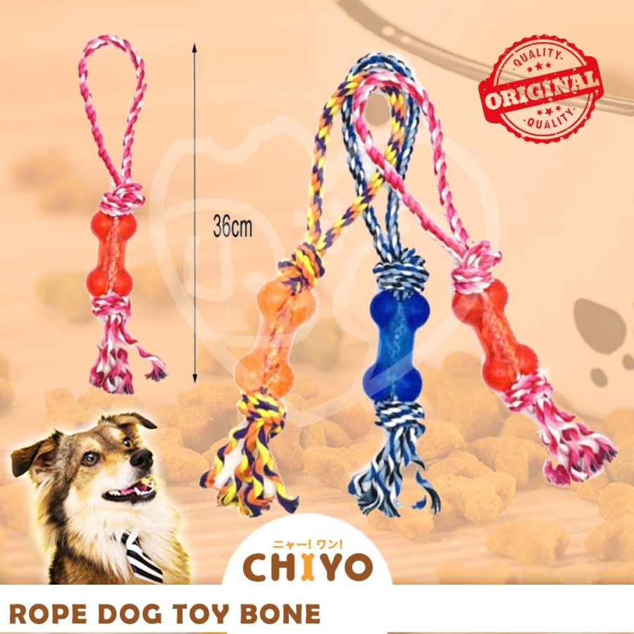 MAINAN ANJING ROPE DOG TOY BONE BLUE [ MAINAN TALI ANJING BONE]