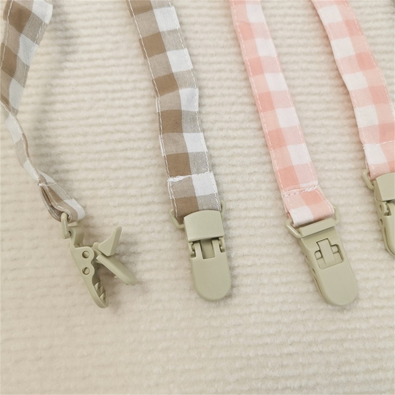 Mary Klip Holder Dot Empeng / Teether Bayi Motif Bordir Kartun Beruang Bahan Plastik DIY