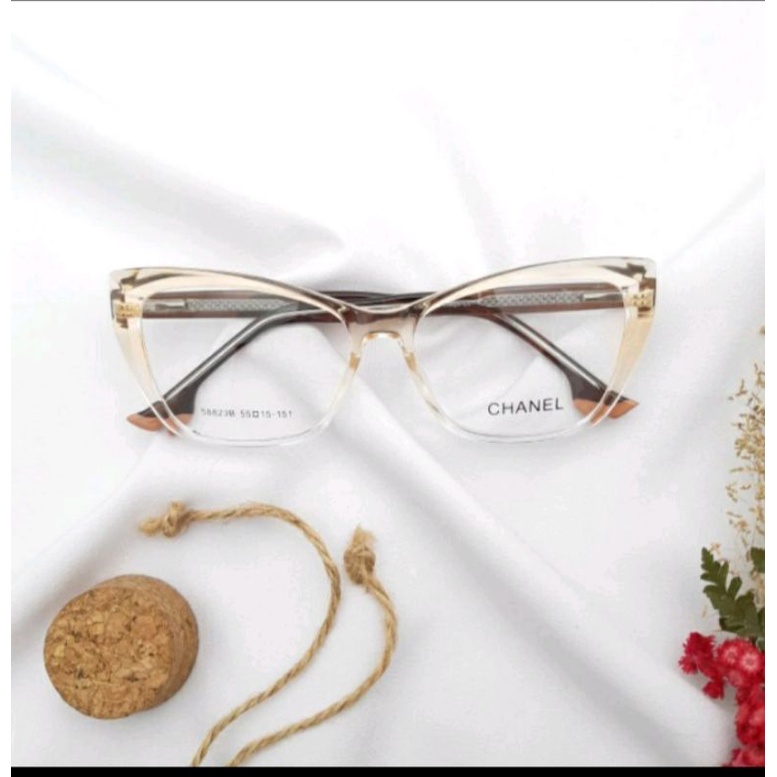 kacamata wanita  minus normal clynder frame 58823 cat eye