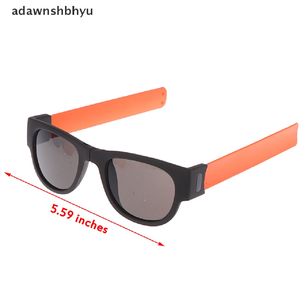Adawnshbhyu 1pcs Kacamata Hitam Lipat Polarized UV400 Slap Sport Foldable Wristband Shades