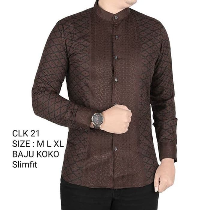 BAJU KOKO PRIA SLIM FIT KEMEJA KOKO SLIM FIT CLK21