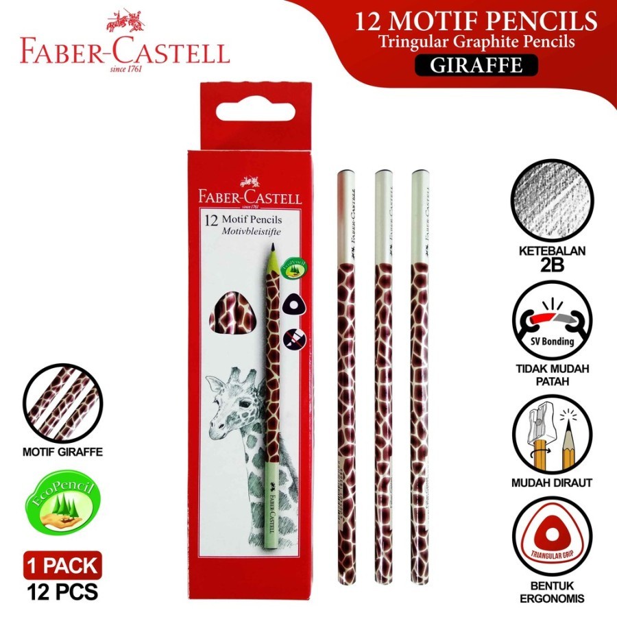 

Pack Pensil Motif Faber Castel / PACK Isi 12 PCS