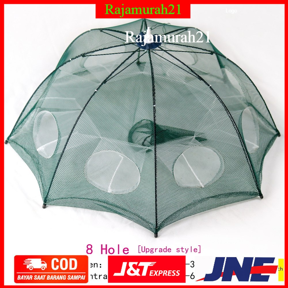 Jaring Pancing Ikan Hexagonal 8 Hole Fishing Net Trap Cage - OMSENCXX