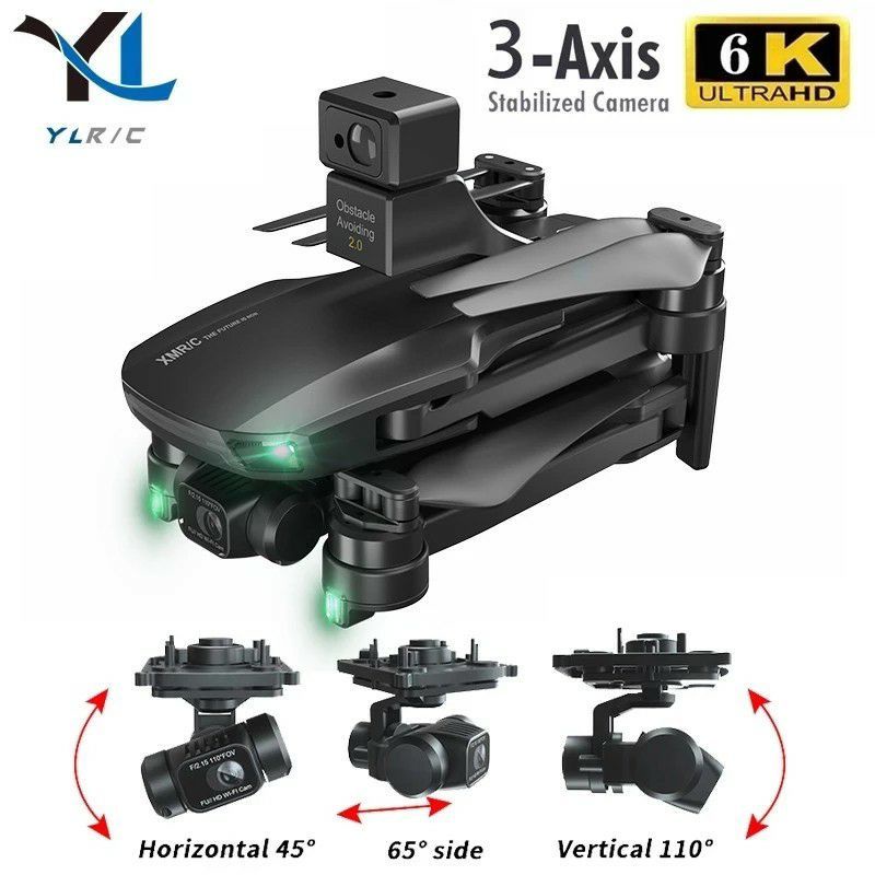 drone gps murah lipat xmrc m9 pro max 6k eis 3axis gimbal brushless 5ghz
