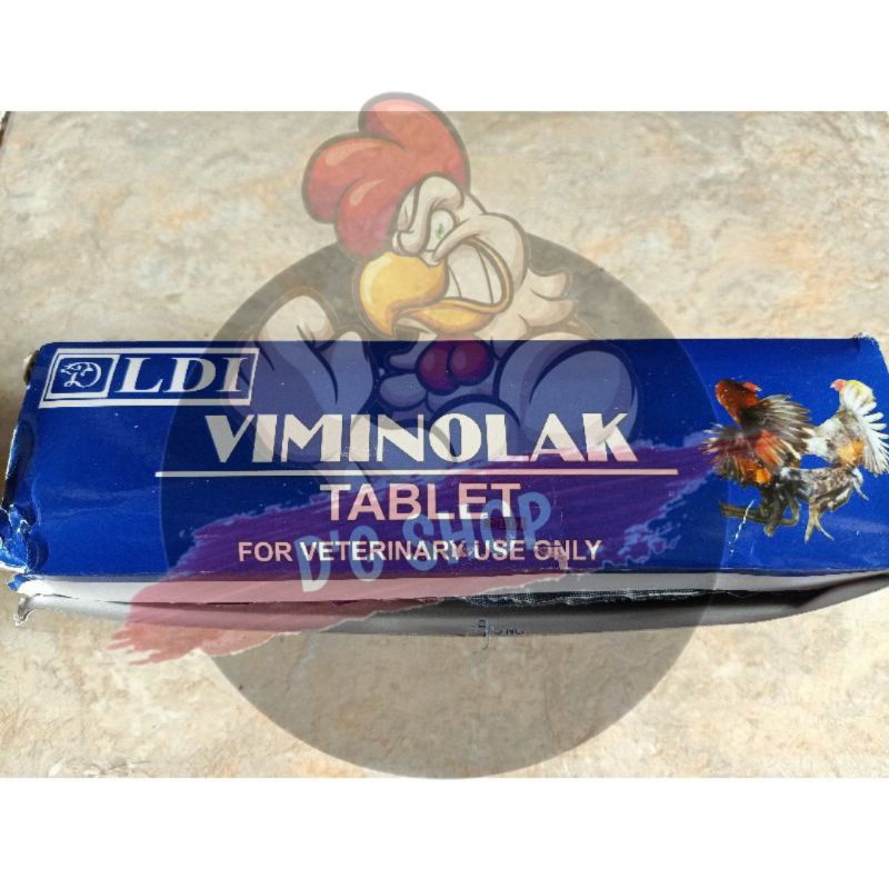 Obat Vitamin Penguat Otot Ayam Jago Aduan Bangkok VIMINOLAK 1 Box Isi 10 Strip