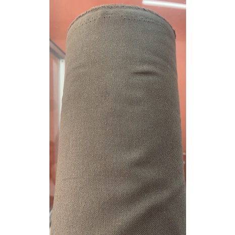 Kain LINEN RAMI Kualitas Premium bahan katun linen-Moka Tua