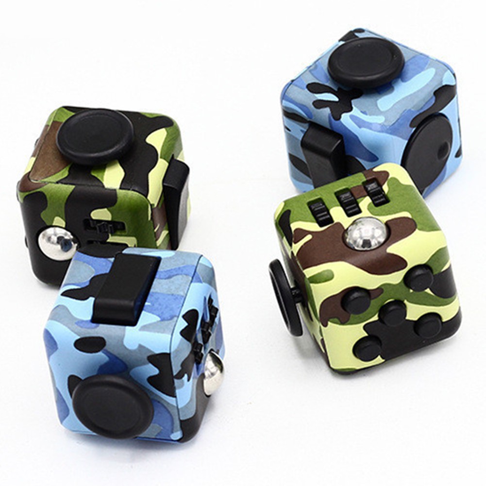 [Fresh] Fidget Cube ABS Motif Camo untuk Meningkatkan Fokus Anak / Dewasa