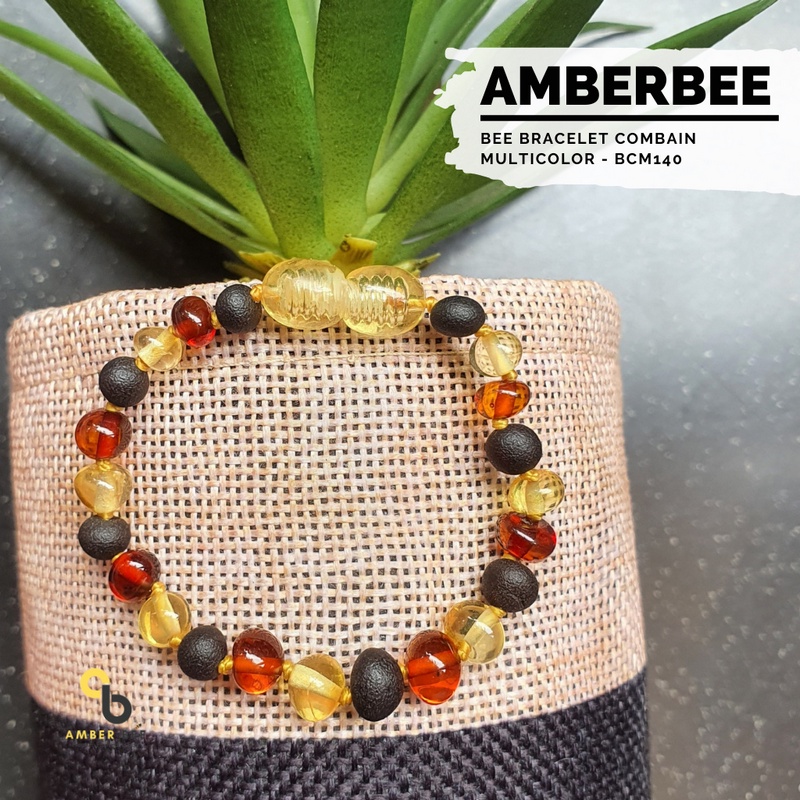 Gelang Amber Anak Premium Mix Multicolor BCM140 By Amber Bee