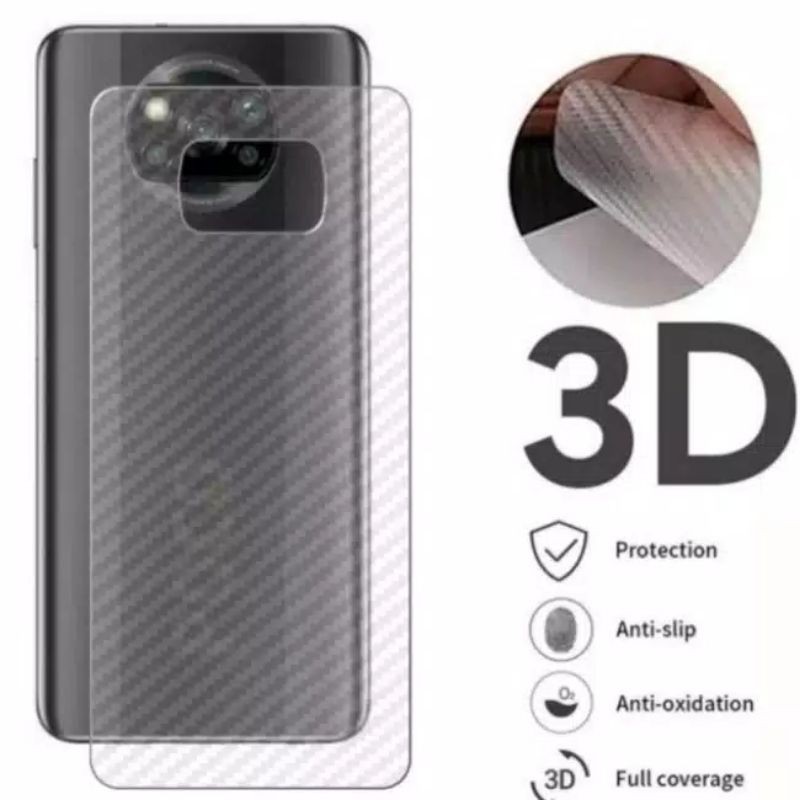 Skin Carbon Xiaomi Poco F3 /Poco X3 Pro / Poco X3 / Poco X3 NFC Garskin Back Skin Carbon