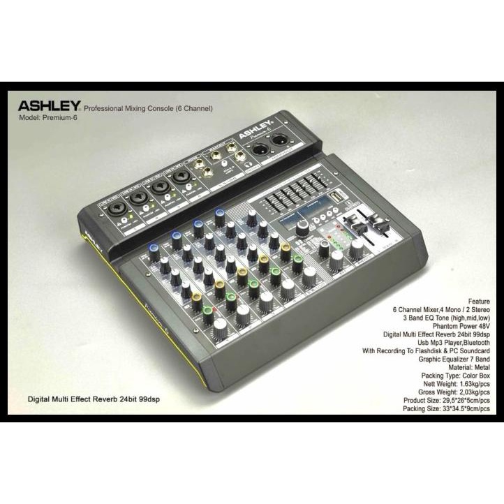 Mixer Ashley Premium 6 , Ashley 6 Channel Original