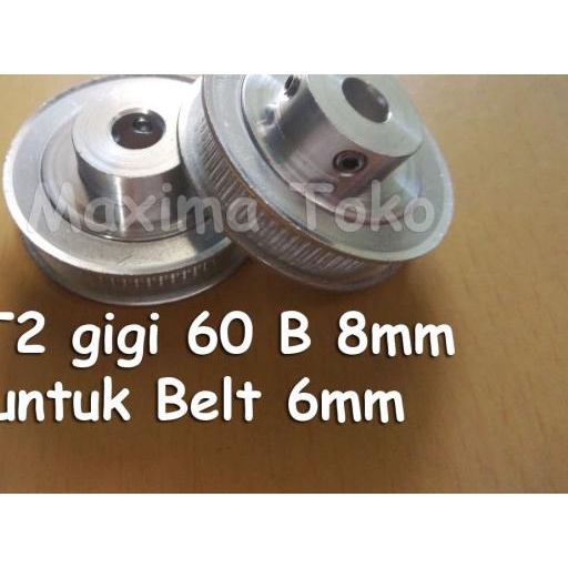 Timing Pulley GT2 60 Teeth Bore 8mm 2GT 60T