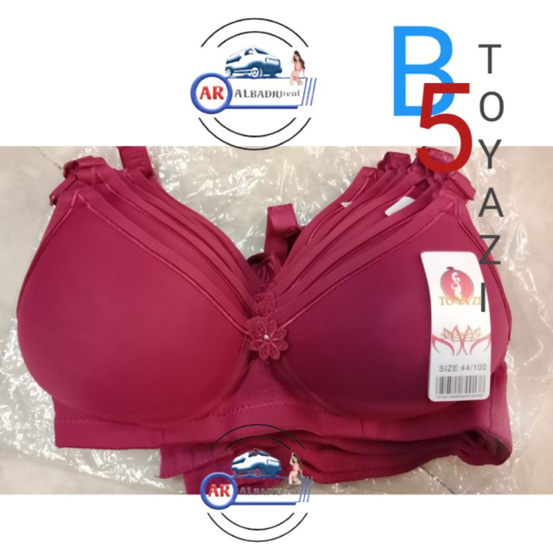 Bh Bra polos toyazi B5 Cup B kait 3 super soft comfidance busa dan bahan MANTUL sekali