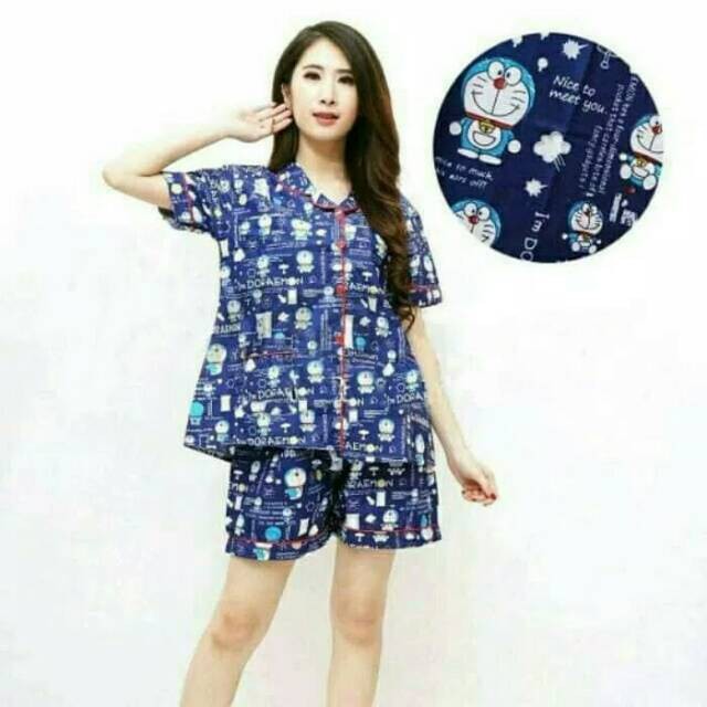 PIYAMA TERBARU BUAT REBAHAN/ alvin.store BAJU TIDUR PIYAMA / PAJAMAS DEWASA HP DORAEMON PINTU -