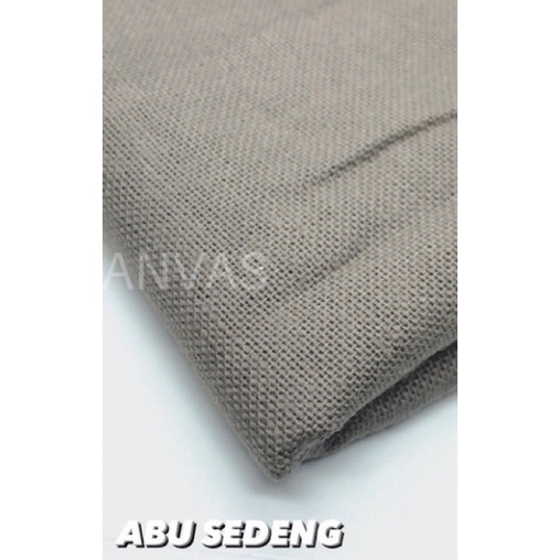 Kain LINEN RAMI Kualitas Premium bahan katun linen-Abu Sedeng
