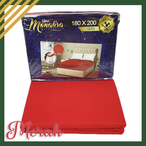 MONALISA Sprei WaterProof Anti Air PREMIUM Ukuran180x200 Anti Ompol - IJN PLAZA