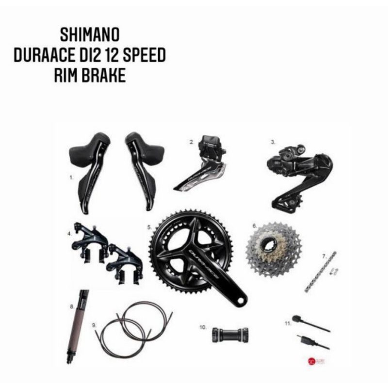 SHIMANO DURA ACE DI2 R9250 12 SPEED RIM BRAKE GROUPSET
