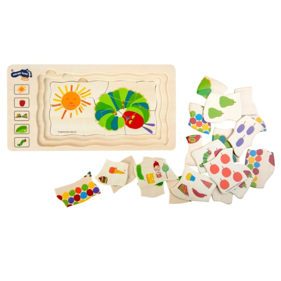 The very hungry catterpillar 4 layer wooden puzzle mainan edukasi anak